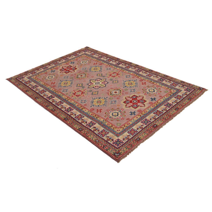 Handmade Kazak Area Rug 4' 0" x 5' 11" - No. AL13838