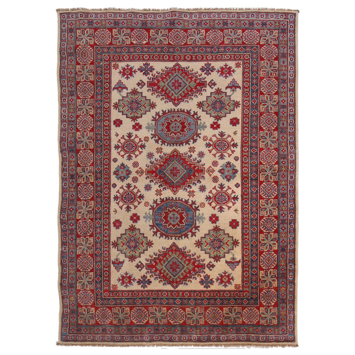 Hand knotted Kazak Carpet 4' 10" x 6' 5" - No. AL57841