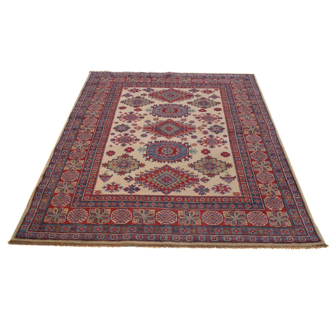 Hand knotted Kazak Carpet 4' 10" x 6' 5" - No. AL57841