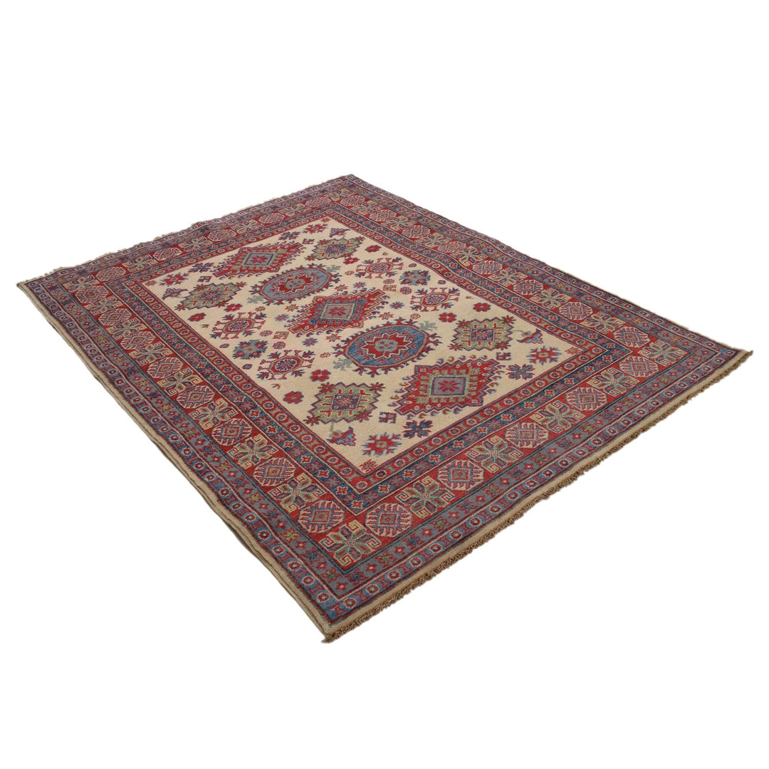 Hand knotted Kazak Carpet 4' 10" x 6' 5" - No. AL57841