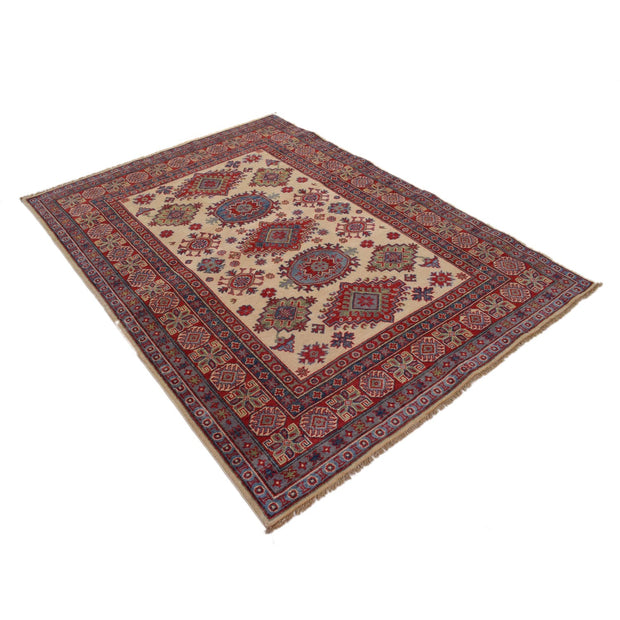 Hand knotted Kazak Carpet 4' 10" x 6' 5" - No. AL57841