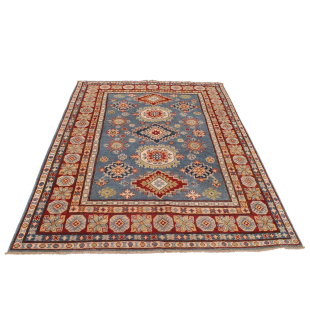 Blue Color Kazak Rug 5' 1" x 6' 7" - No. AL68849