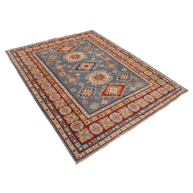 Blue Color Kazak Rug 5' 1" x 6' 7" - No. AL68849