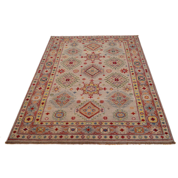 Handmade Kazak Area Rug 4' 1" x 6' 1" - No. AL47954