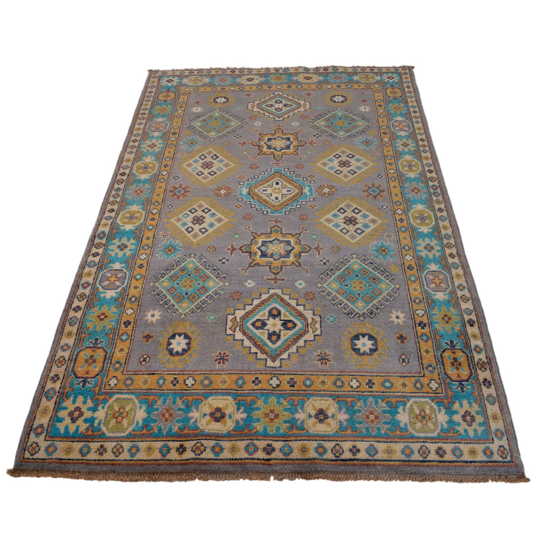 Handmade Kazak Area Rug 3' 10" x 6' 4" - No. AL13739