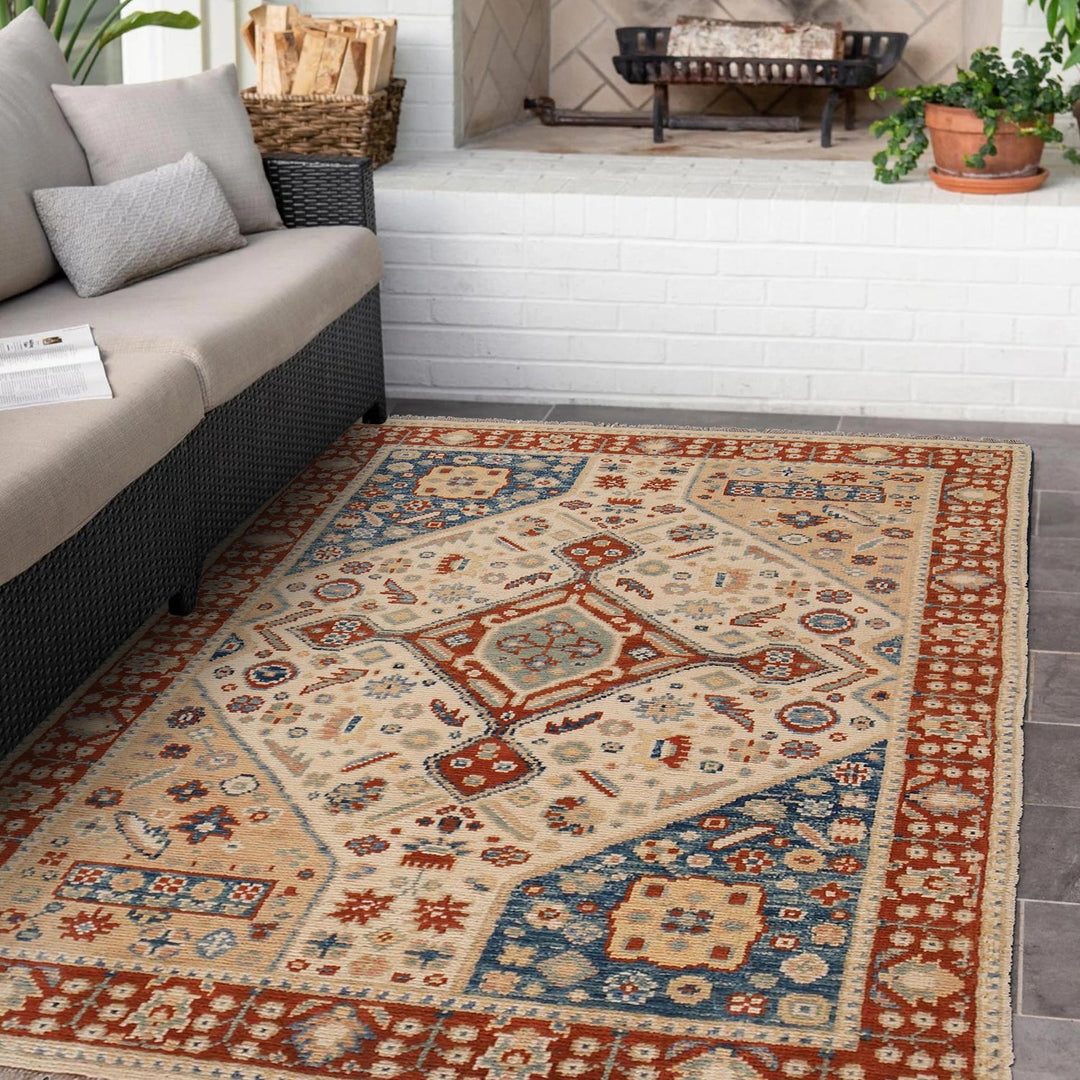 Modern Oushak Area Rug 3' 9" x 5' 8" - No. AL31141