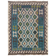 Hand Made Afghan Kilim 4' 0" x 5' 2" - No. AL87264