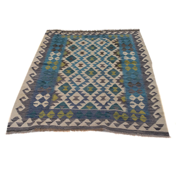 Hand Made Afghan Kilim 4' 0" x 5' 2" - No. AL87264