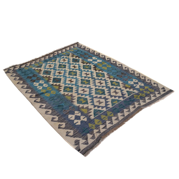 Hand Made Afghan Kilim 4' 0" x 5' 2" - No. AL87264