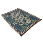Hand Made Afghan Kilim 4' 0" x 5' 2" - No. AL87264