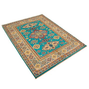 Handmade Kazak Area Rug 4' 0" x 5' 5" - No. AL64953
