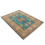 Handmade Kazak Area Rug 4' 0" x 5' 5" - No. AL64953