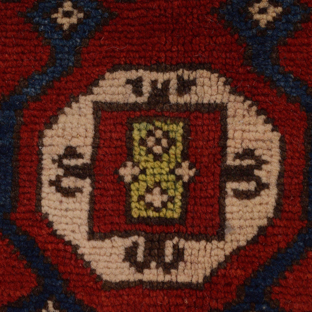 Afghan Mamluk Rug 4' 11" x 6' 7" Hand-Knotted border