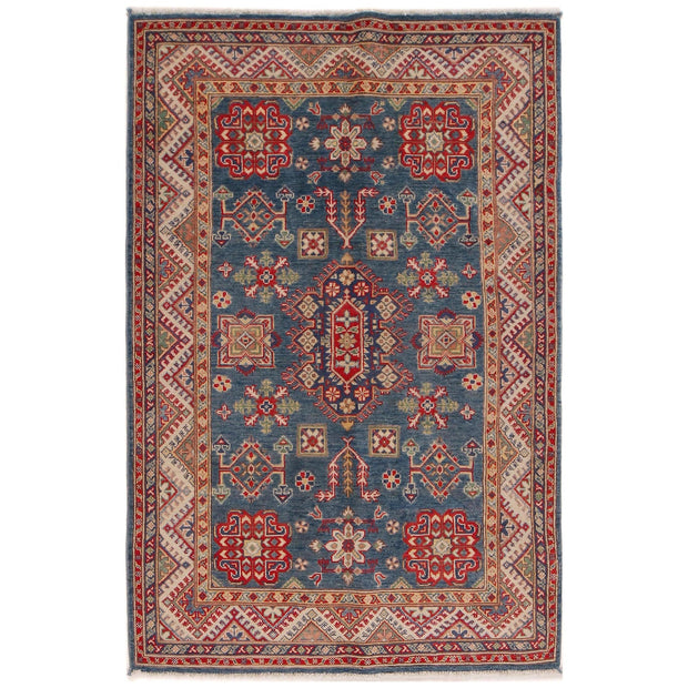 Blue Kazak Rug 3' 11" x 5' 11" - No. AL21958