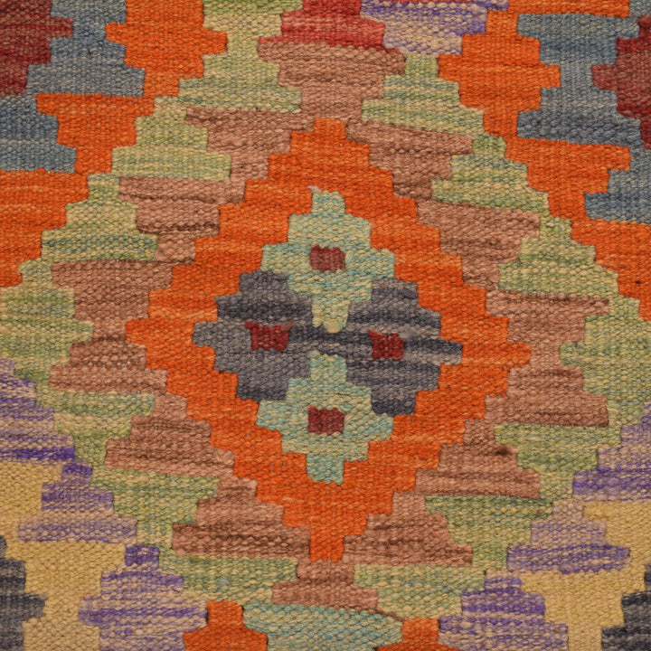 Handmade Turkish Design Wool Kilim Runner 2' 8" x 9' 10" - No. AL33051