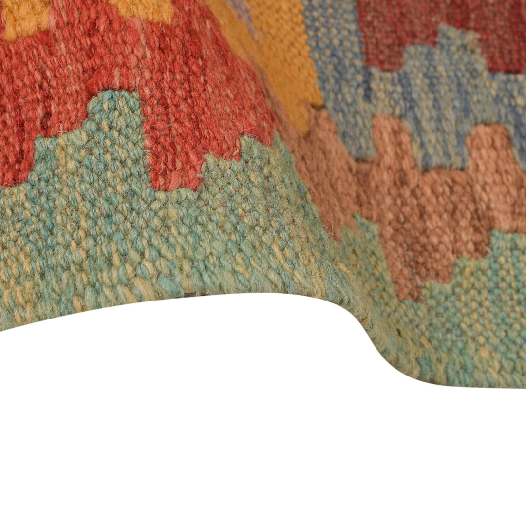 Handmade Turkish Design Wool Kilim Runner 2' 8" x 9' 10" - No. AL33051