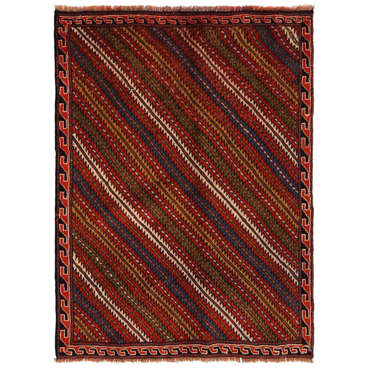Tribal Baloch Rug 3' 5" x 4' 4" - No. AL60051