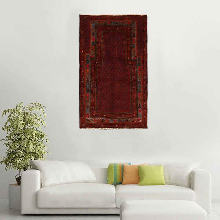 Small Prayer Carpet 3' 3" x 5' 8" - No. AL18895