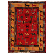 Handmade Pictorial Carpet 2' 11" x 3' 11" - No. AL28741