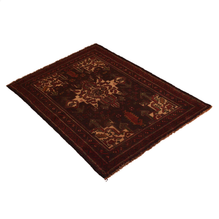 Afghan Baluchi Rug 2' 10" x 3' 10" Hand-Knotted view