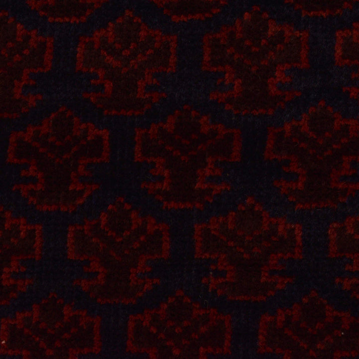 Red Afghan Prayer Rug 3' 0" x 5' 5" Hand-Knotted border
