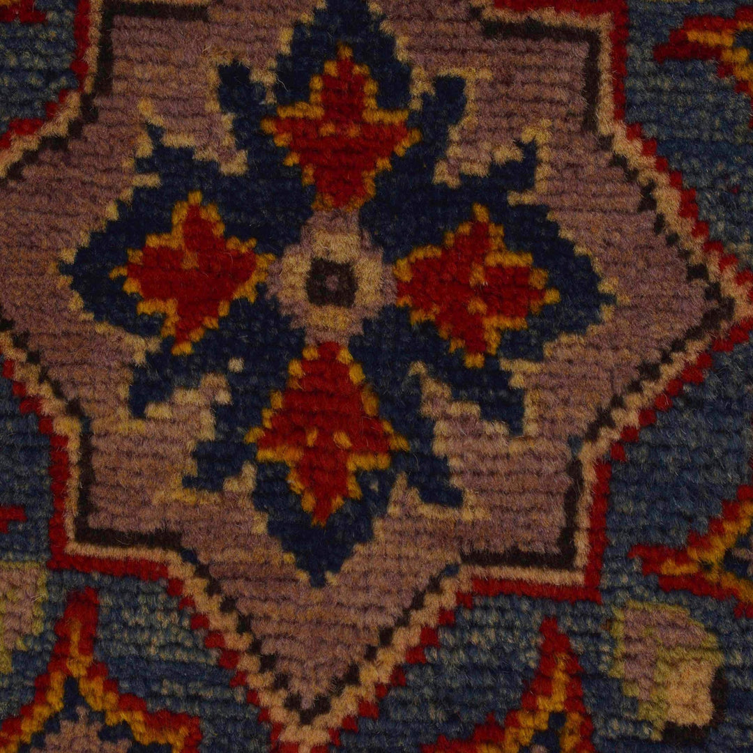 Afghan Kazak Rug 2' 7" x 4' 1" Hand-Knotted border