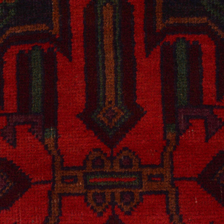 Afghan Baluchi Rug 3' 8" x 6' 2" Hand-Knotted border