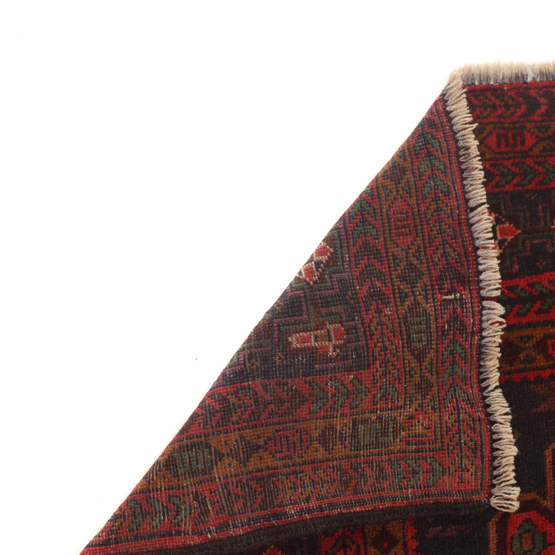 Afghan Baluchi Rug 3' 8" x 6' 2" Hand-Knotted field