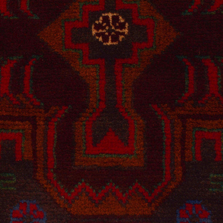 Afghan Balochi Rug 3' 10" x 6' 5" Hand-Knotted border
