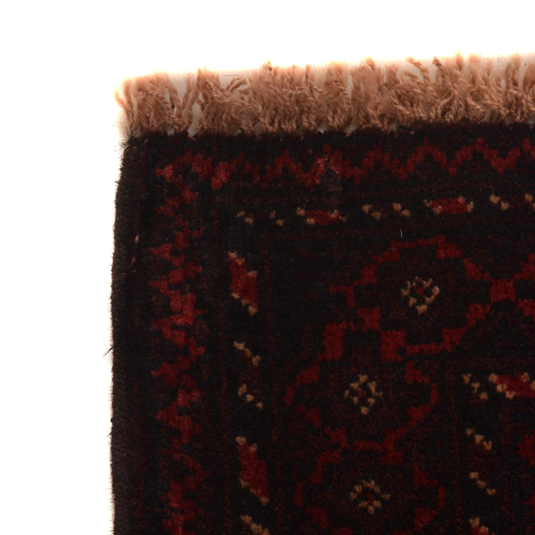 Afghan Prayer Rug 2' 9" x 4' 6" Hand-Knotted pattern