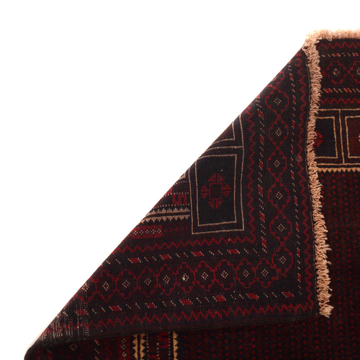 Afghan Prayer Rug 2' 9" x 4' 6" Hand-Knotted field