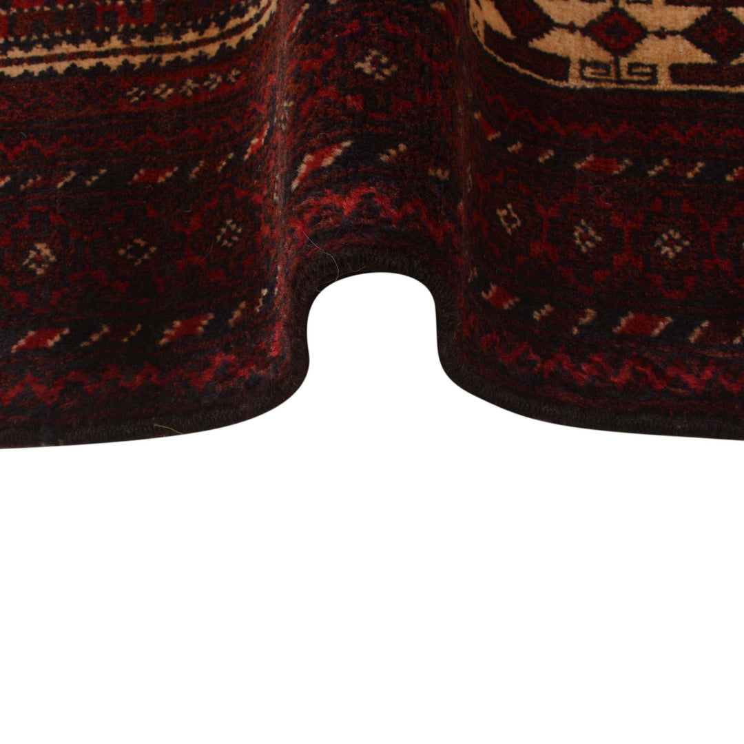 Afghan Prayer Rug 2' 9" x 4' 6" Hand-Knotted texture