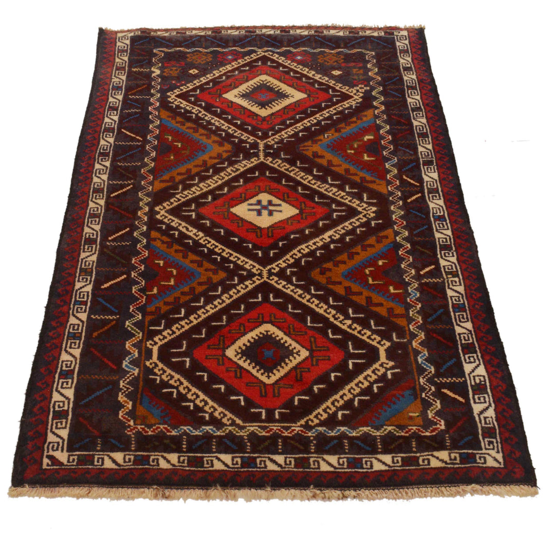 Hand Knotted Baluchi Rug 2' 9" x 4' 9" - No. AL60564