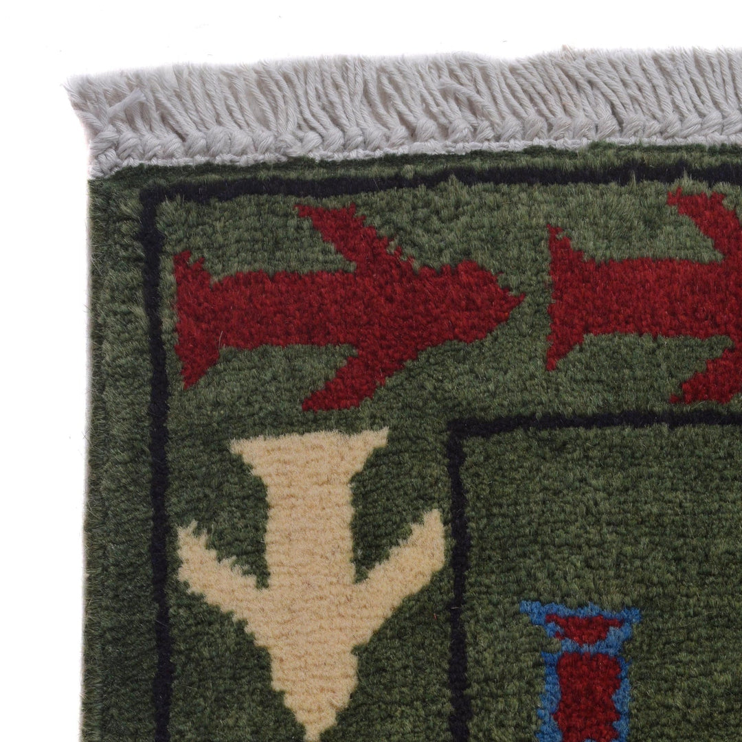 Authentic Afghan War Area Rug 4' 0" x 5' 9" - No. AL83128