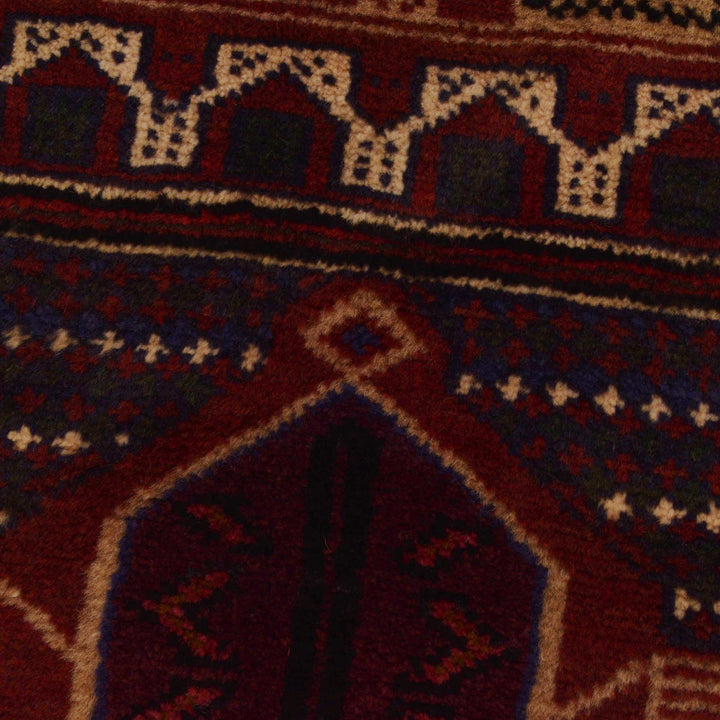 Afghan Prayer Rug 2' 8" x 4' 4" Hand-Knotted | No. AL63677