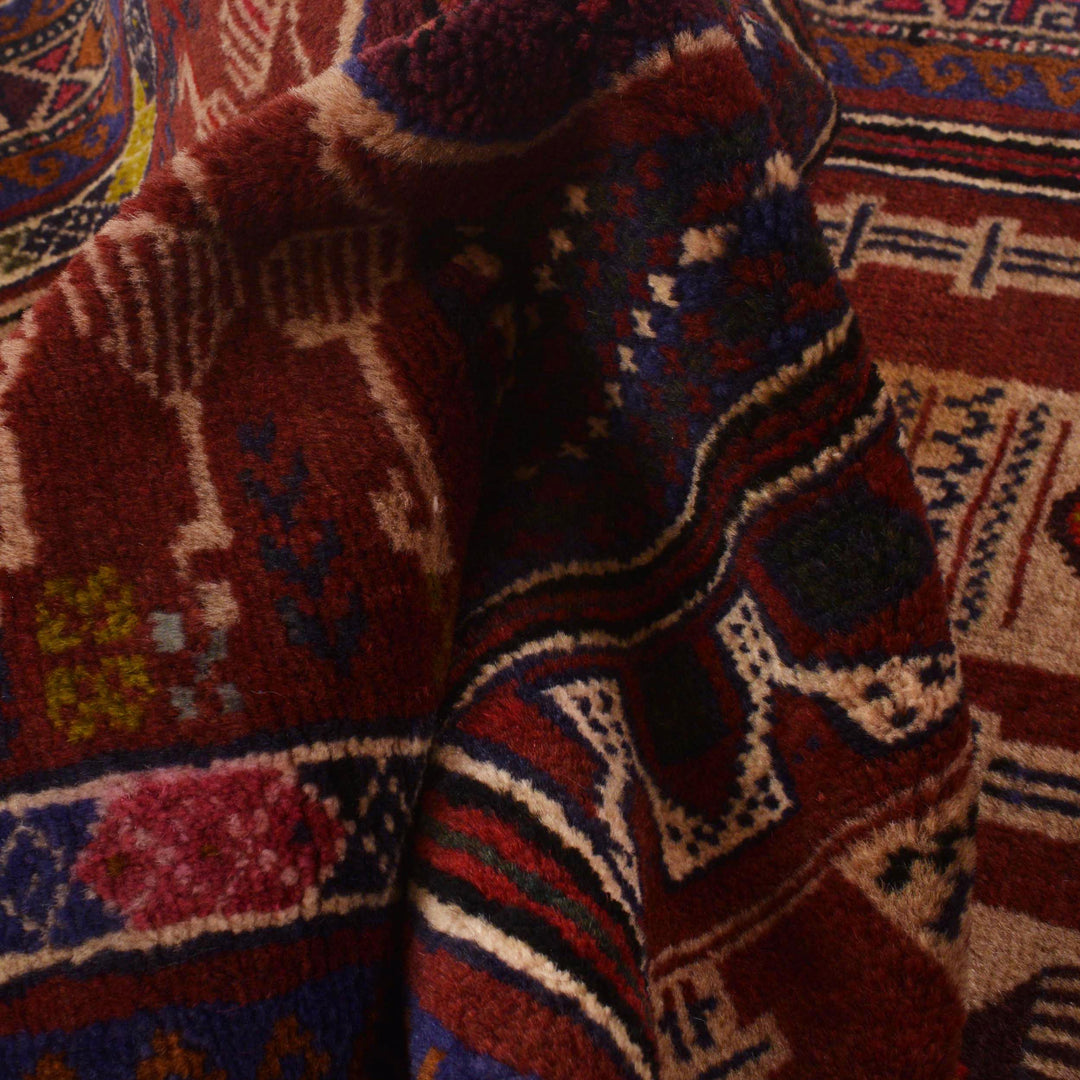 Afghan Prayer Rug 2' 8" x 4' 4" Hand-Knotted | No. AL63677