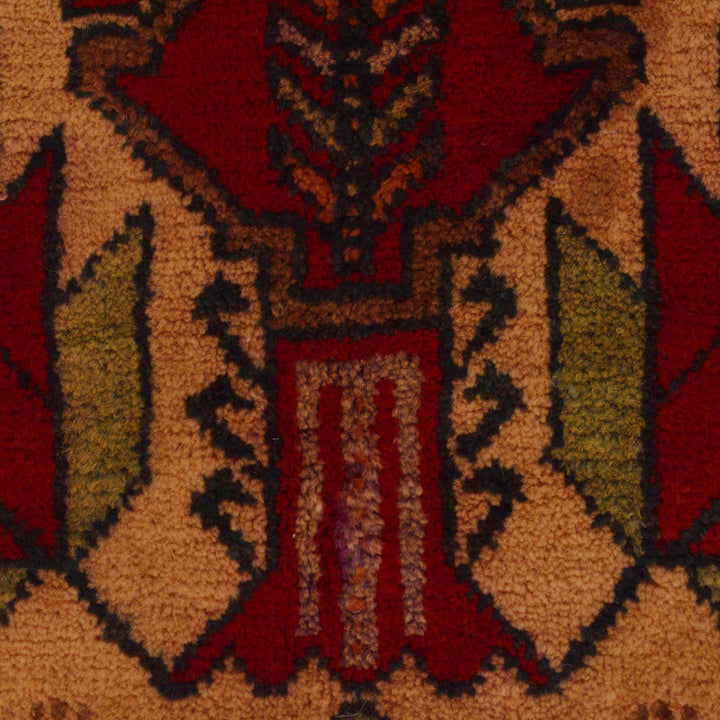 Beige Afghan Baluchi Rug 3' 1" x 5' 7" Hand-Knotted | No. AL74750