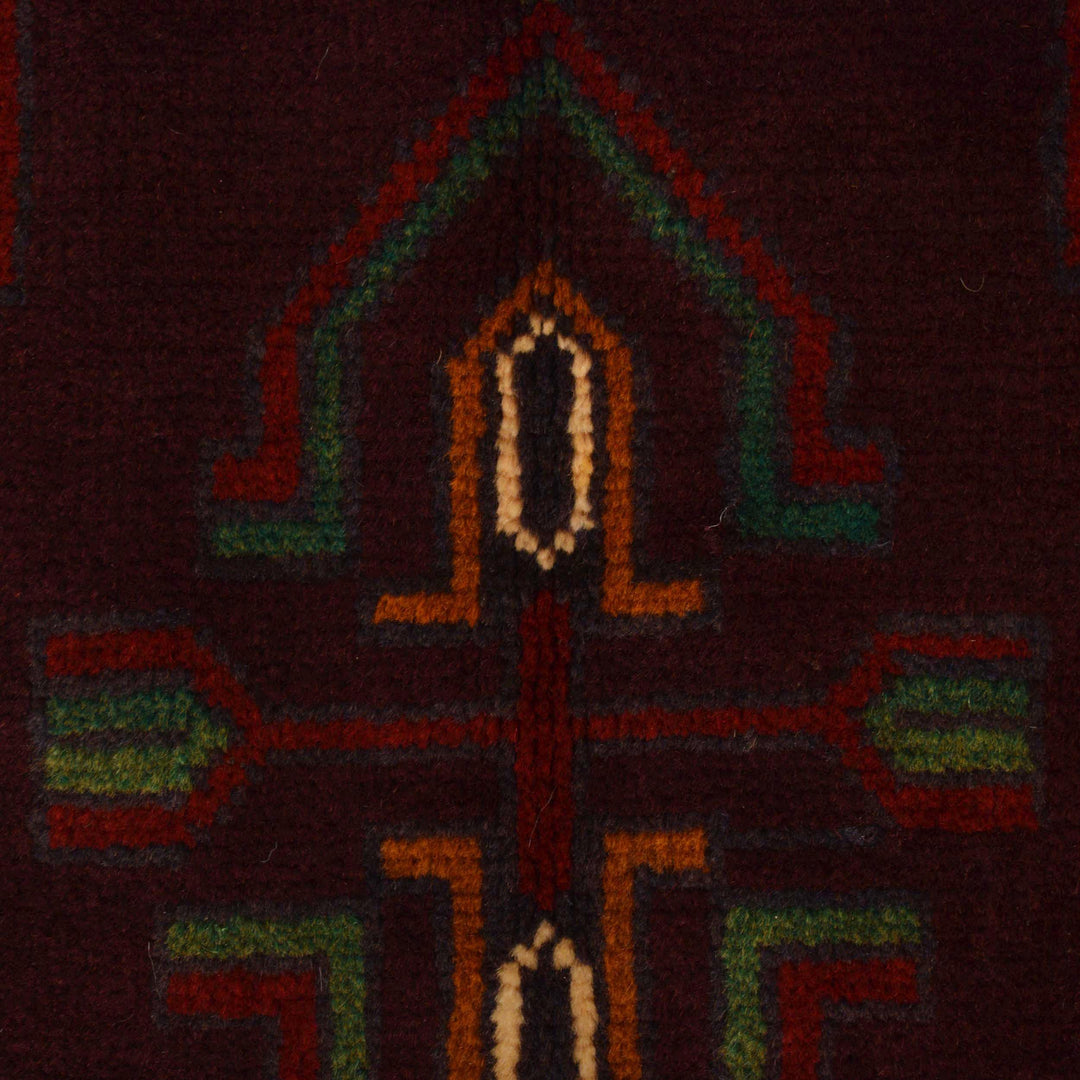 Afghan Baluchi Rug 3' 8" x 6' 3" Hand-Knotted field