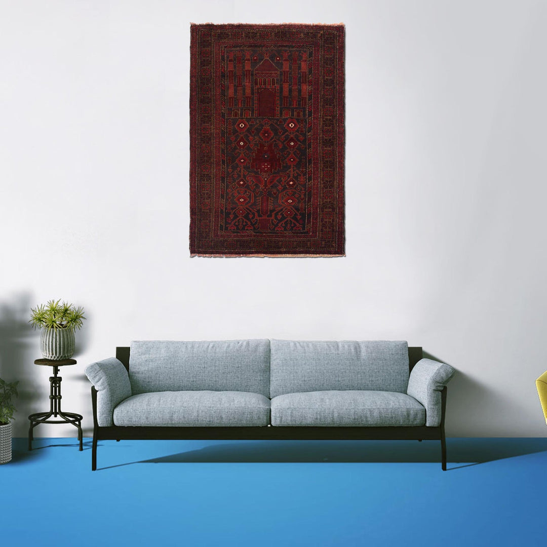 Small Prayer Carpet 2' 8" x 4' 6" - No. AL30383