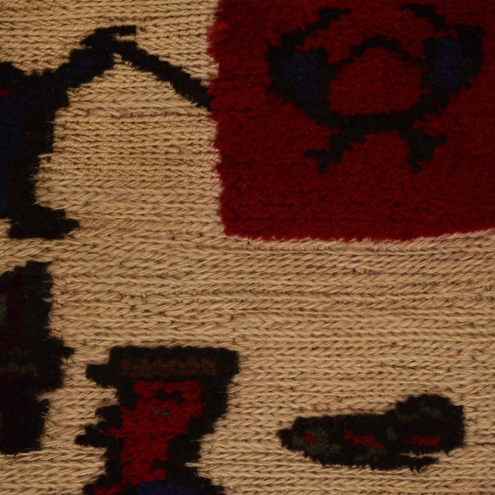 Hand Made Animal Pictorial Area Carpet 2' 9" x 3' 9" - No. AL49527