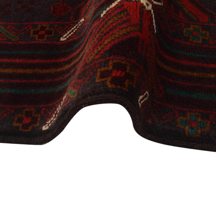 Red Color Baloch Runner 3' 1" x 6' 0" - No. AL85541