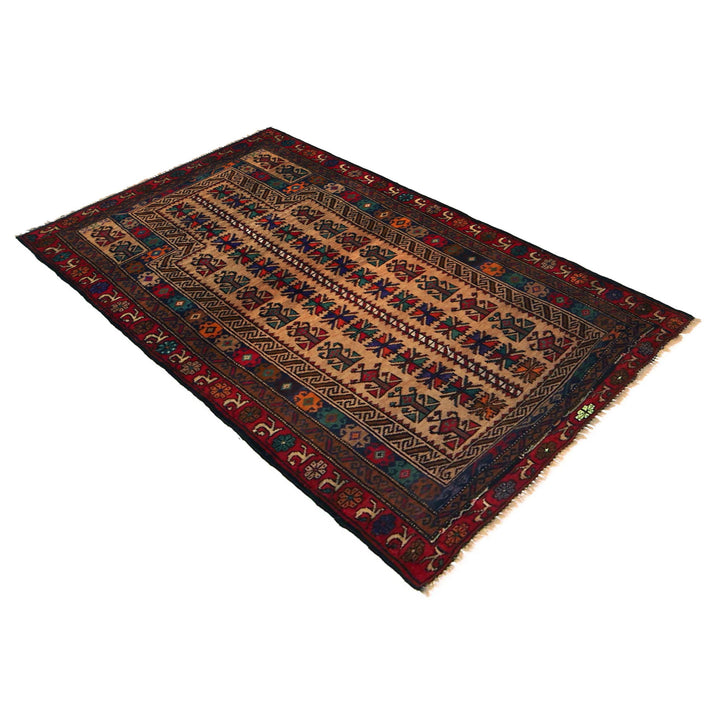 Afghan Prayer Rug 2' 8" x 4' 8" Hand-Knotted view
