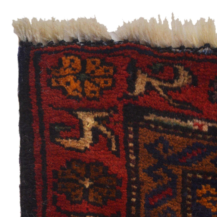 Afghan Prayer Rug 2' 8" x 4' 8" Hand-Knotted pattern