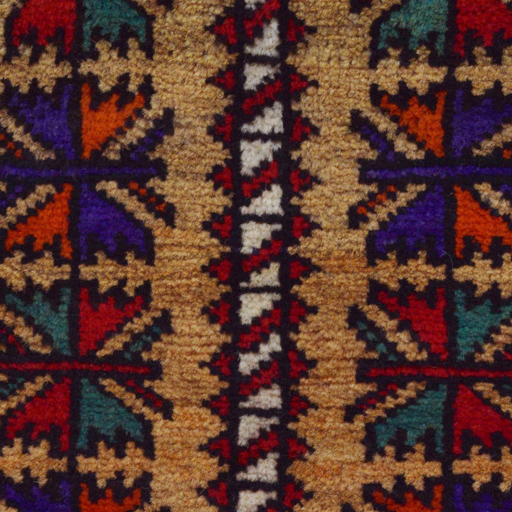 Afghan Prayer Rug 2' 8" x 4' 8" Hand-Knotted border