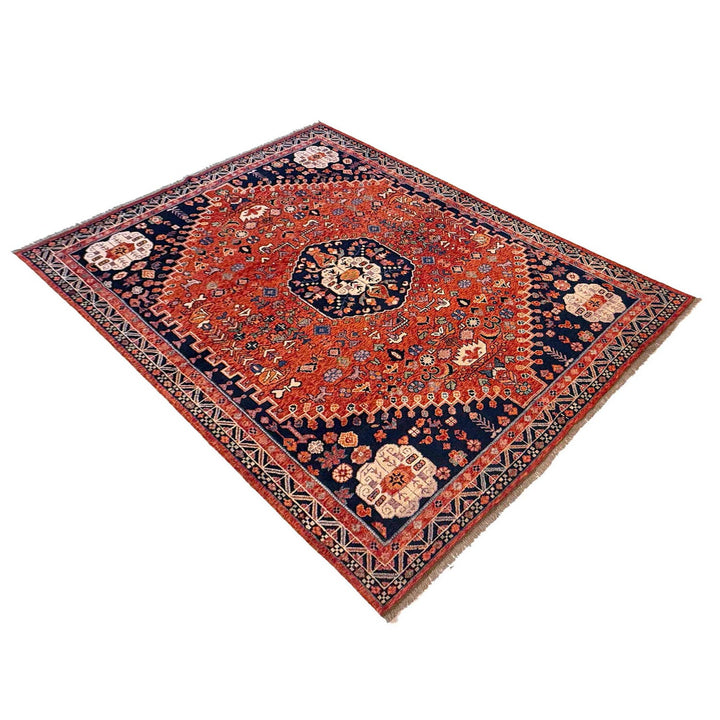 Afghan Shiraz Rug 7' 11" x 9' 9" Hand-Knotted view