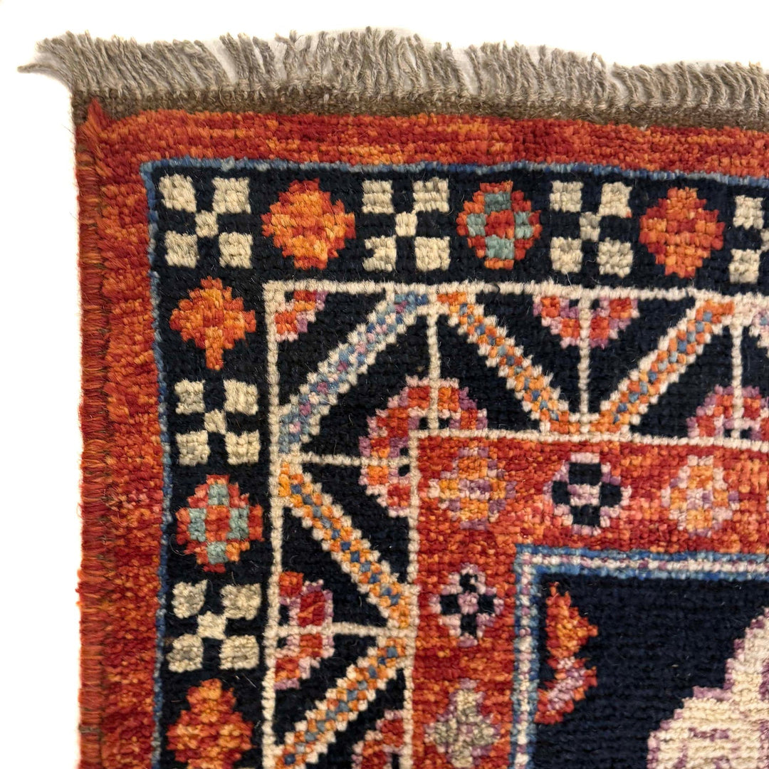 Afghan Shiraz Rug 7' 11" x 9' 9" Hand-Knotted pattern