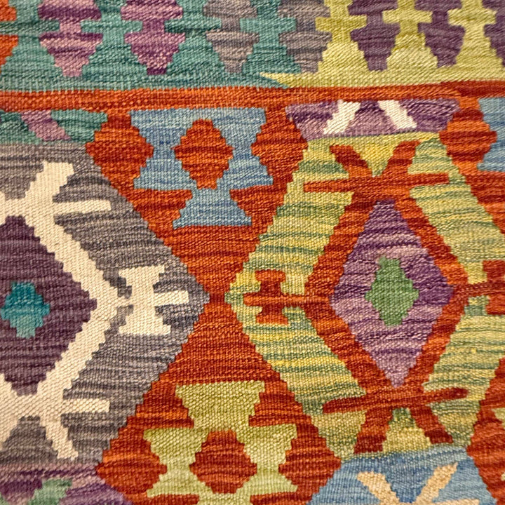 Handmade Turkish Design Wool Kilim 4' 0" x 5' 7" - No. AL85644