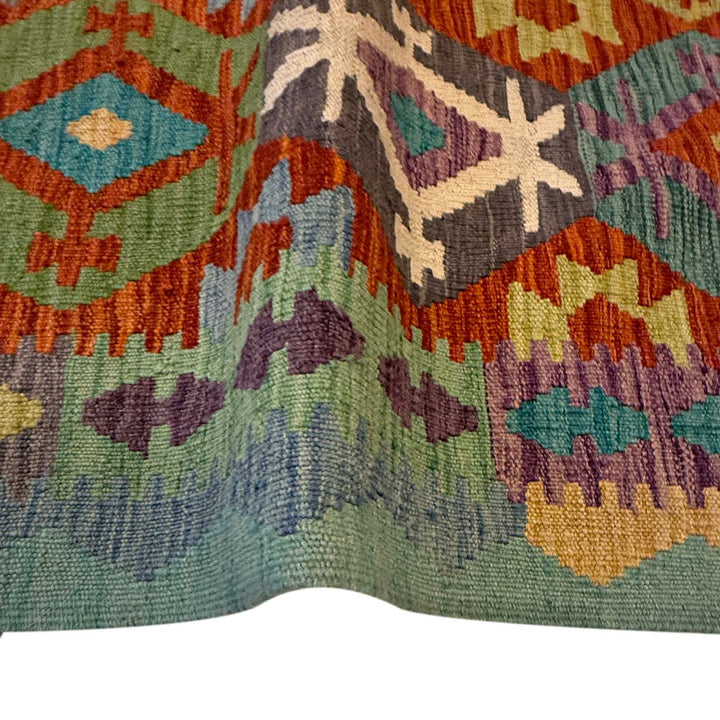 Handmade Turkish Design Wool Kilim 4' 0" x 5' 7" - No. AL85644