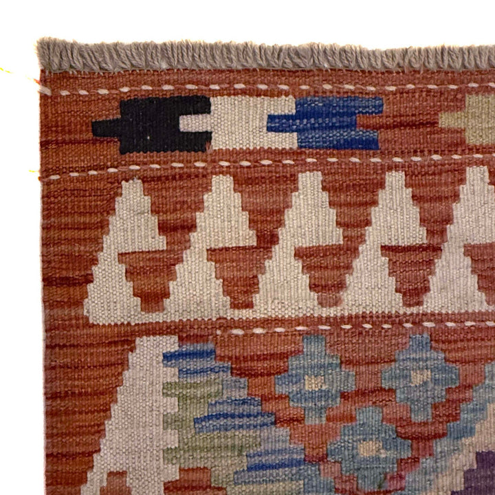 Handmade Turkish Design Wool Kilim Runner 2' 9" x 9' 9" - No. AL95274