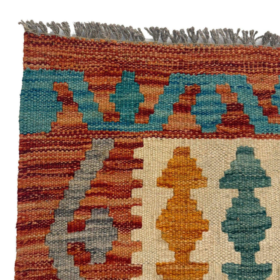 Handmade Afghan Vegetable Kilim 3' 5" x 4' 11" - No. AL77788